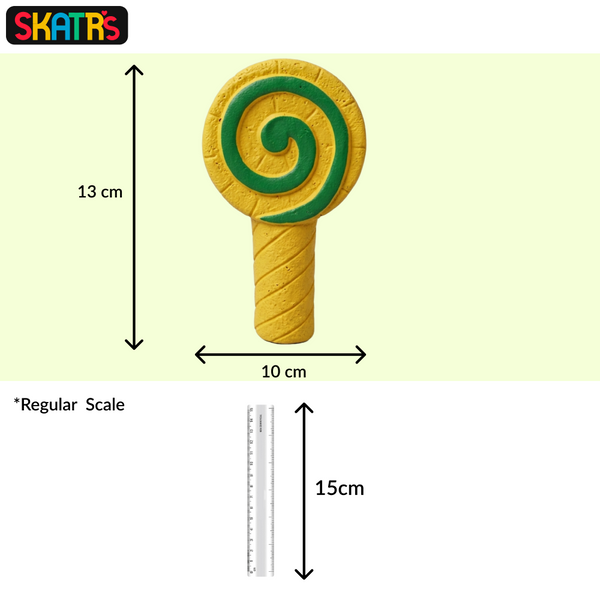 Skatrs Lollipop Latex Chew Toy for Dogs (Yellow)