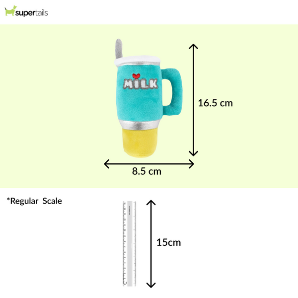 Talking Dog Club Milk Mug Plush Toy for Dogs (Green)