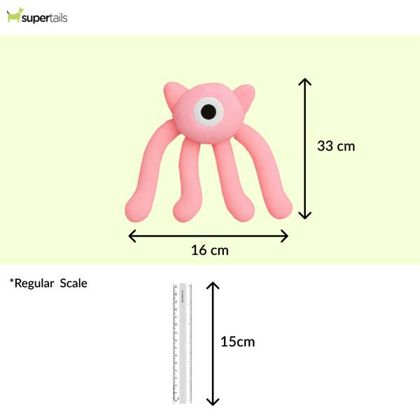 Talking Dog Club Bouncing Monster Tug Toy for Dogs (Pink)