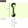 Skatrs Dumbbell Shaped Rope Chew Toy for Dogs and Cats (Neon Green/Dark Blue) Both-Toys Skatrs