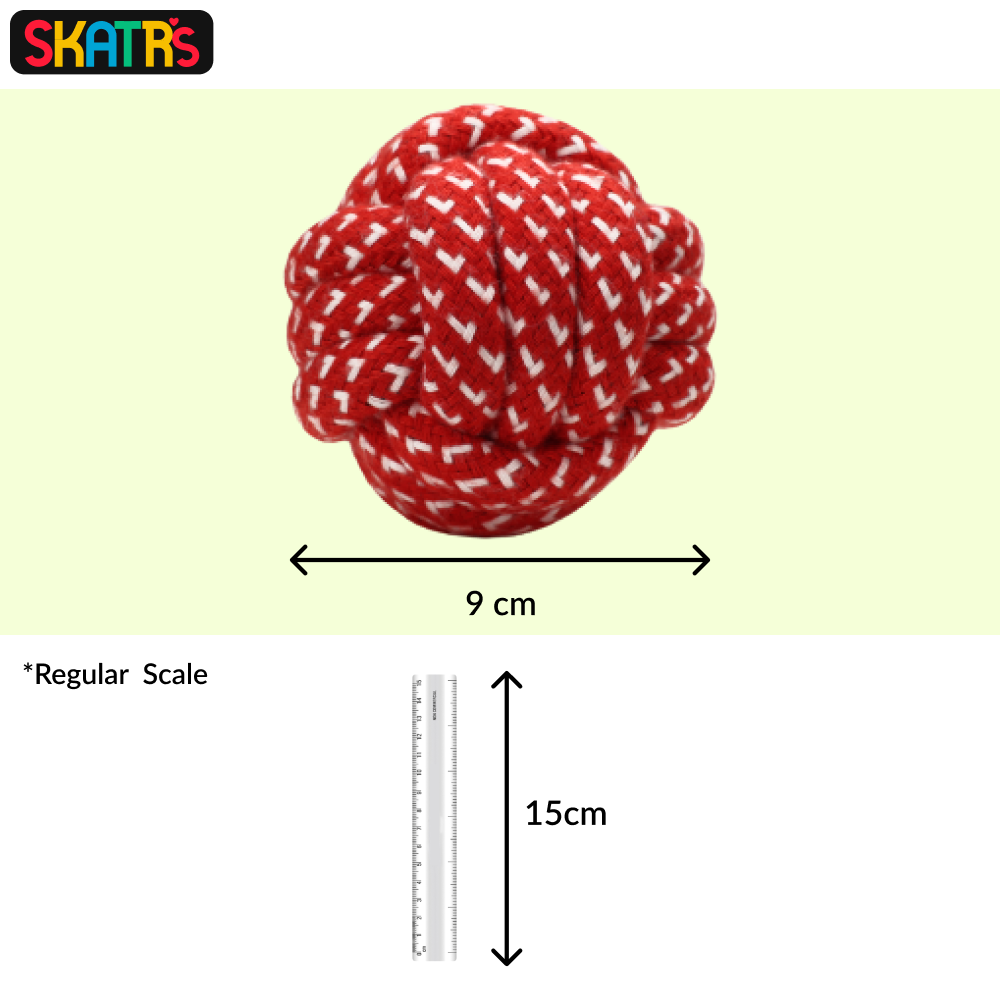 Skatrs Tennis Ball for Dogs and Ball Shaped Rope Chew Toy for Cats & Dogs Combo Both-Toys Skatrs