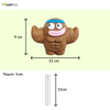 Squeeezys Latex Monster Brother Squeaky Chew Toy for Dogs (Brown)