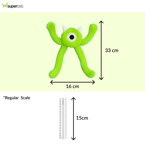 Talking Dog Club Bouncing Monster Tug Toy for Dogs (Green)