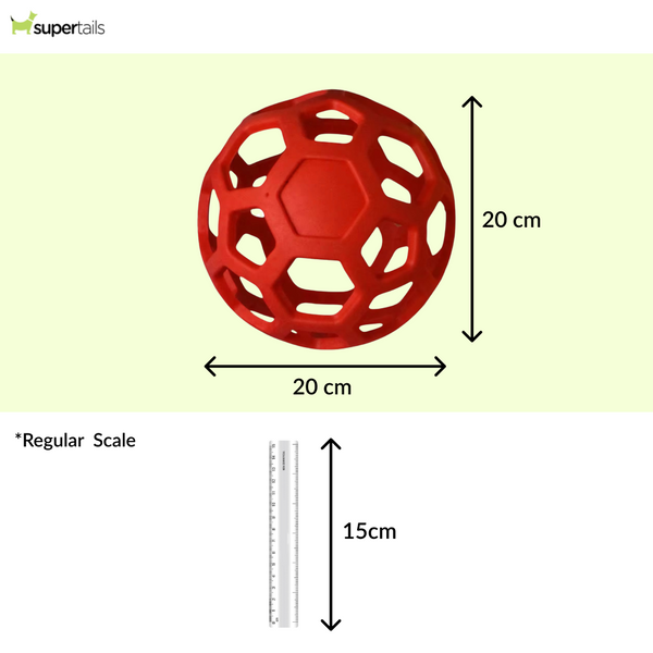 Talking Dog Pop Hollow Elastic Interactive Busy Ball Toy for Dogs (Red)