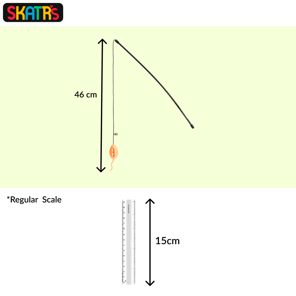 Skatrs Playing Wand with Mouse Toy for Cats Rewards Cats-Toys Skatrs