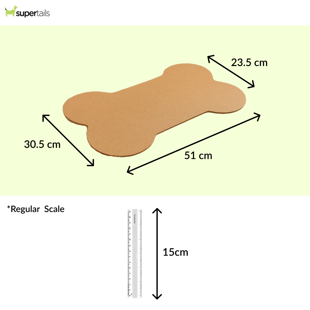Talking Dog Club Food and Water Cork a Mat Floor for Dogs and Cats (Brown) Both-Bowls & Feeders Talking Dog Club Dropship