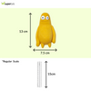 Squeeezys Latex Monster Brother Squeaky Chew Toy for Dogs (Yellow)