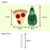 Talking Dog Club Pizza with Perrier Party Combo Plush Toy for Dogs (Red and Green) Dogs-Toys Talking Dog Club Dropship