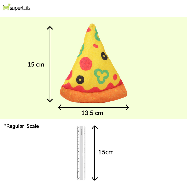 Skatrs Pizza Plush Toy for Dogs