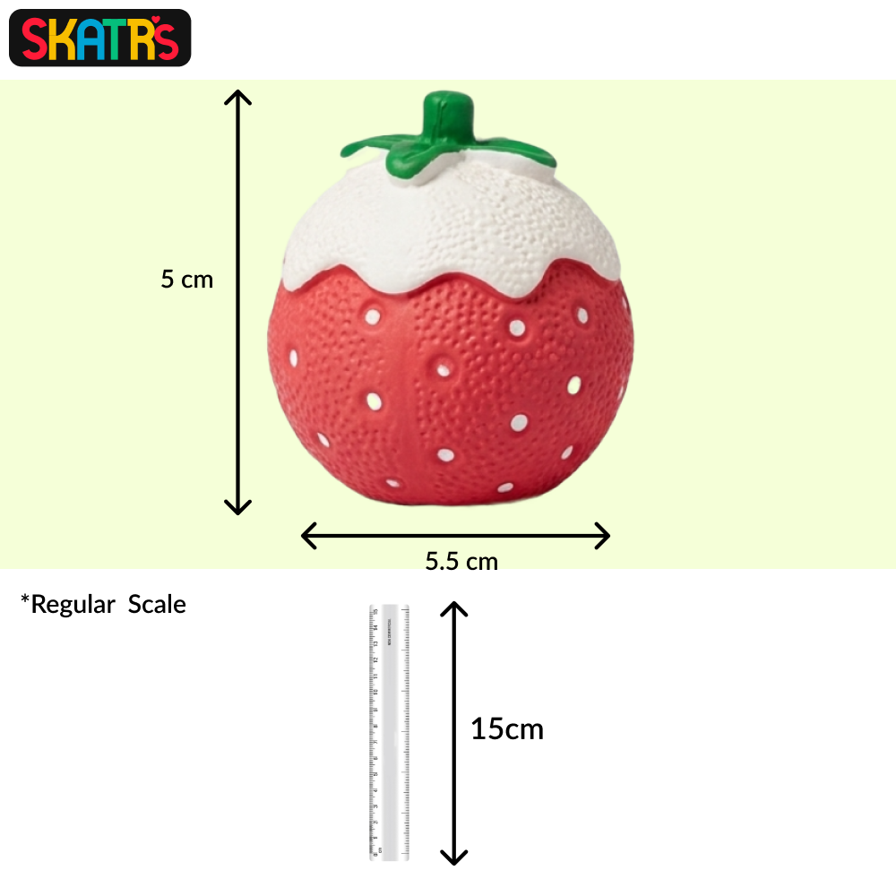Skatrs Strawberry Latex Chew Toy for Dogs (Pink) Dogs-Toys Skatrs