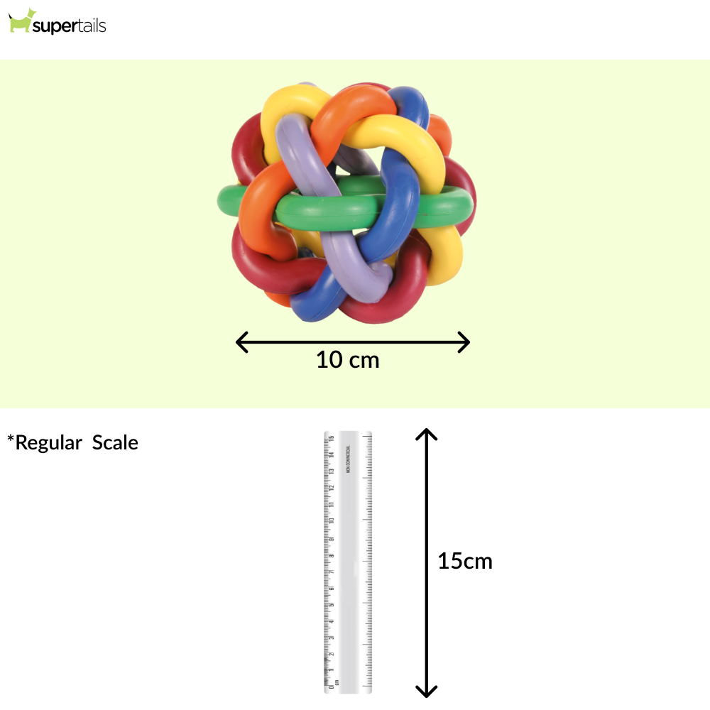 Trixie Natural Rubber Knotted Ball Chew Toy for Dogs Dogs-Toys Trixie