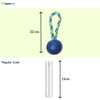 Zeus Rope Ball Tug with Single Hand Loops Toy for Dogs (Blue) Dogs-Toys Zeus