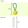 Zeus Rope Ball Tug with Single Hand Loops Toy for Dogs (Yellow) Dogs-Toys Zeus