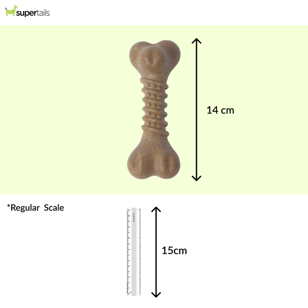M Pets Chewood Bone Chew Toy for Dogs (Brown)