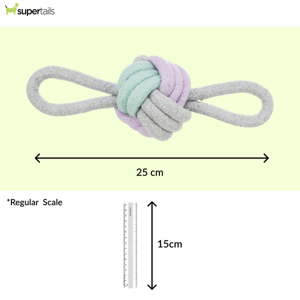 Trixie Junior Knotted Ball Rope Toy with Loops for Dogs