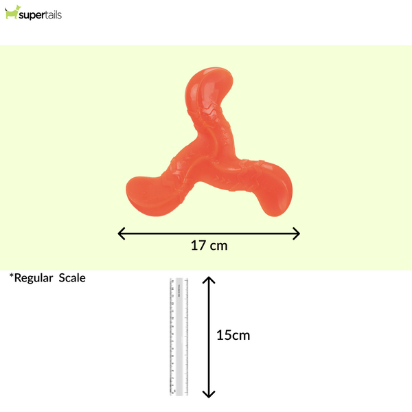 Trixie Triplex Bungee Boomerang Chew Toy for Dogs (Red)