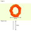 Kibbo Non Toxic Knotted Rubber Ring Chew Toy for Dogs and Cat (Orange) Both-Toys Kibbo
