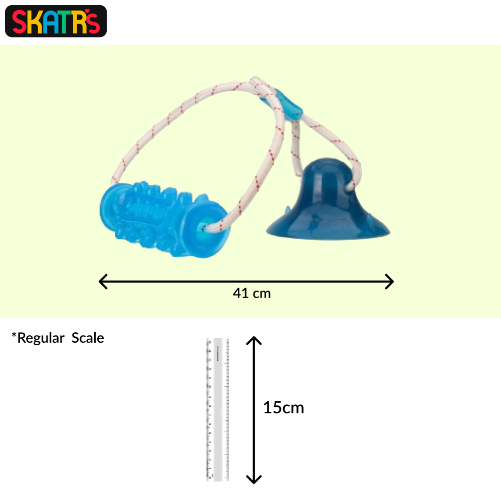 Skatrs Interactive Vacuum Pull and Bite Toy for Dogs (Blue) Dogs-Toys Skatrs