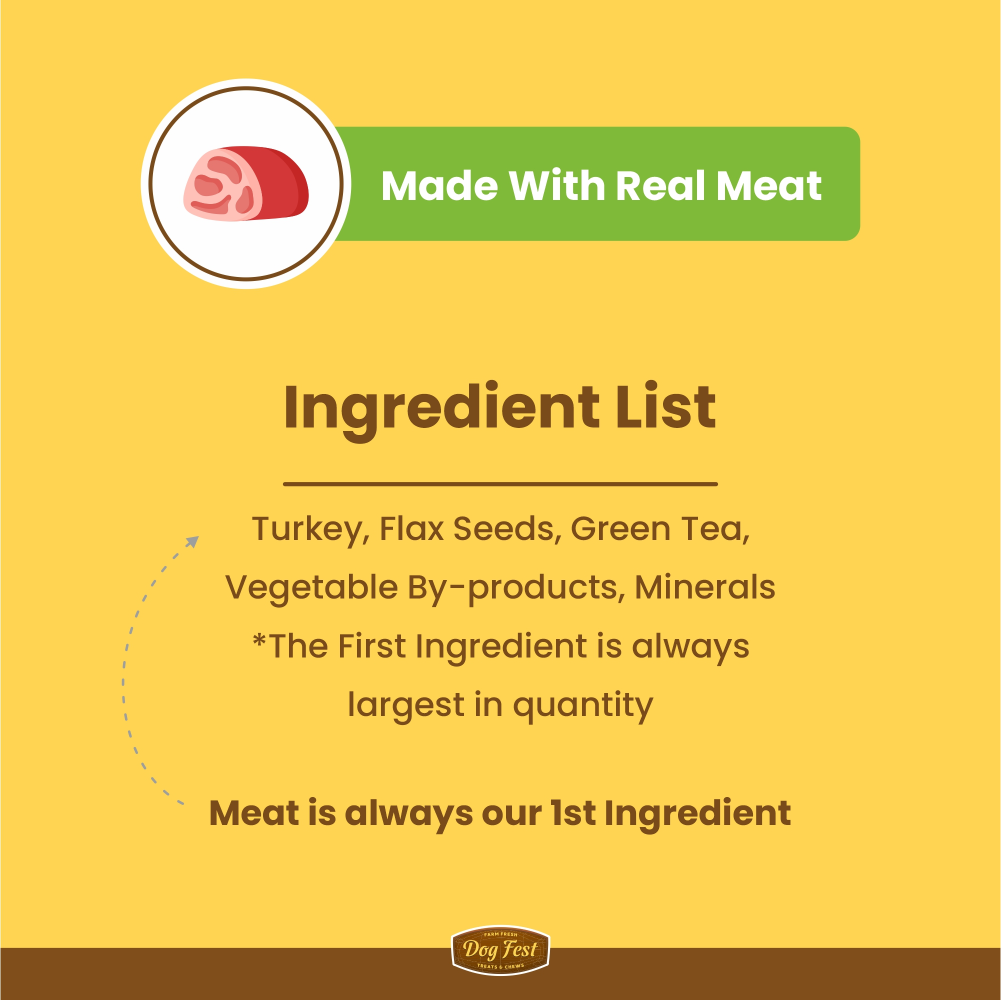 Dogfest Turkey & Flax Seeds Training Dog Treats Dog Treats + Others Petfest