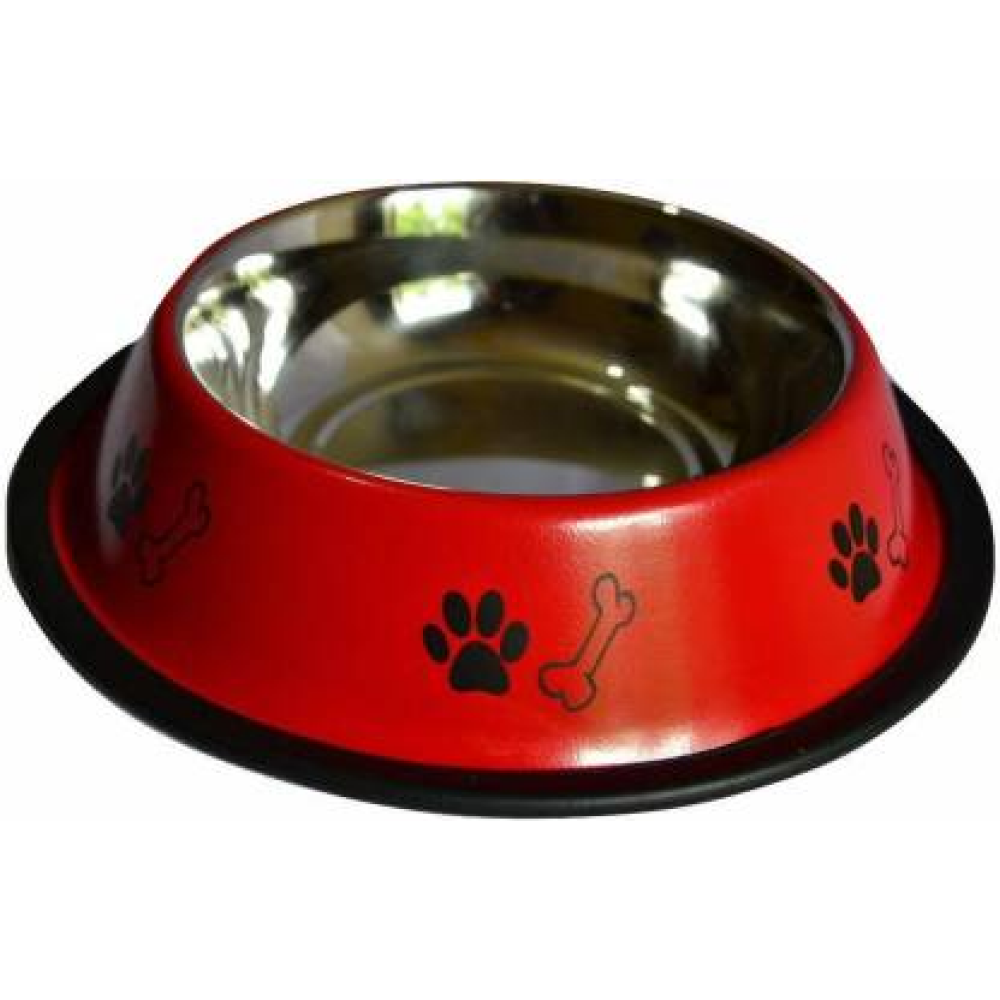 Pets Empire Printed Bowl for Dogs and Cats (Red)