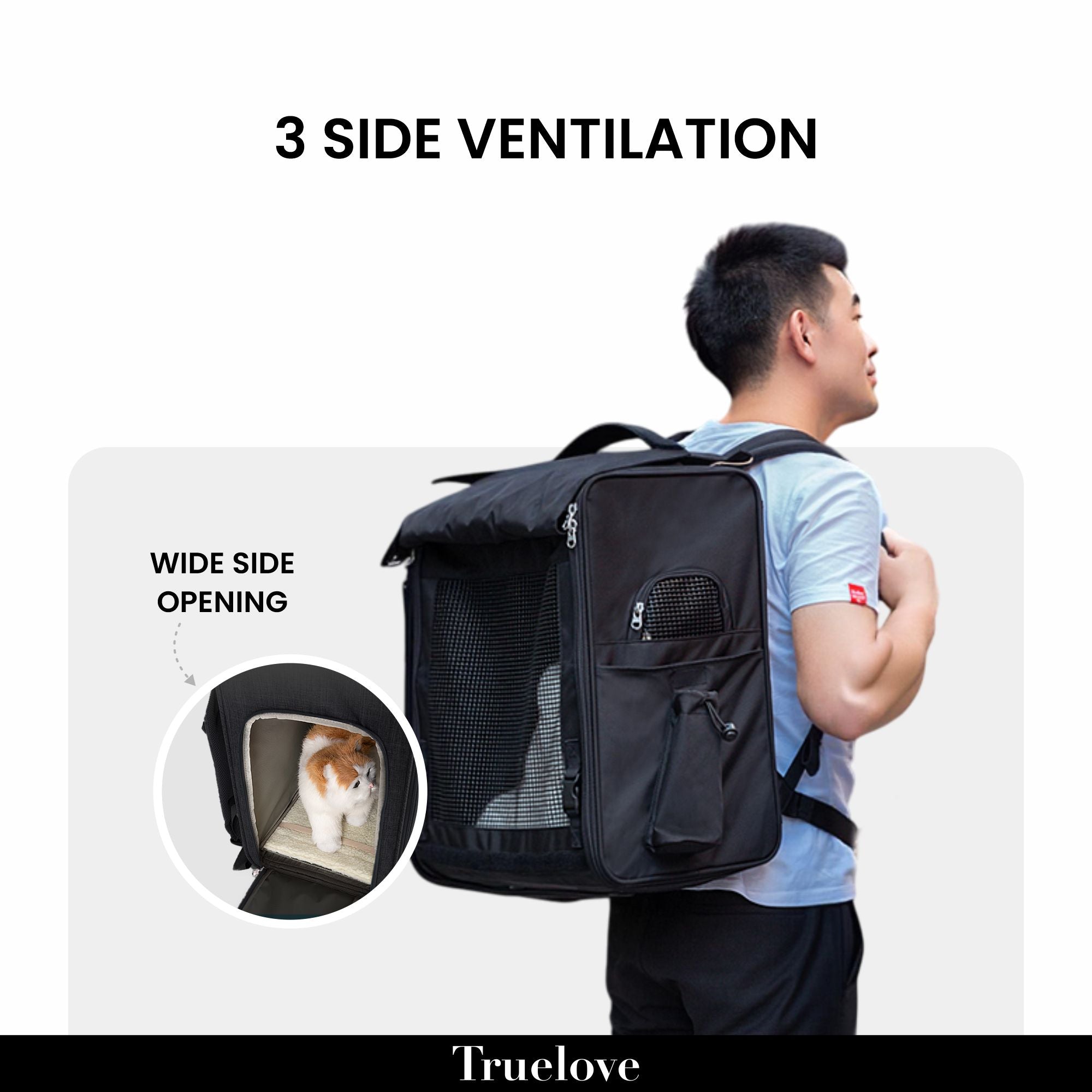 Truelove Airflow Premium Backpack Carrier for Dogs & Cats (Wistful Mauve) Both-Bedding, Mats & Travel Supplies Truelove