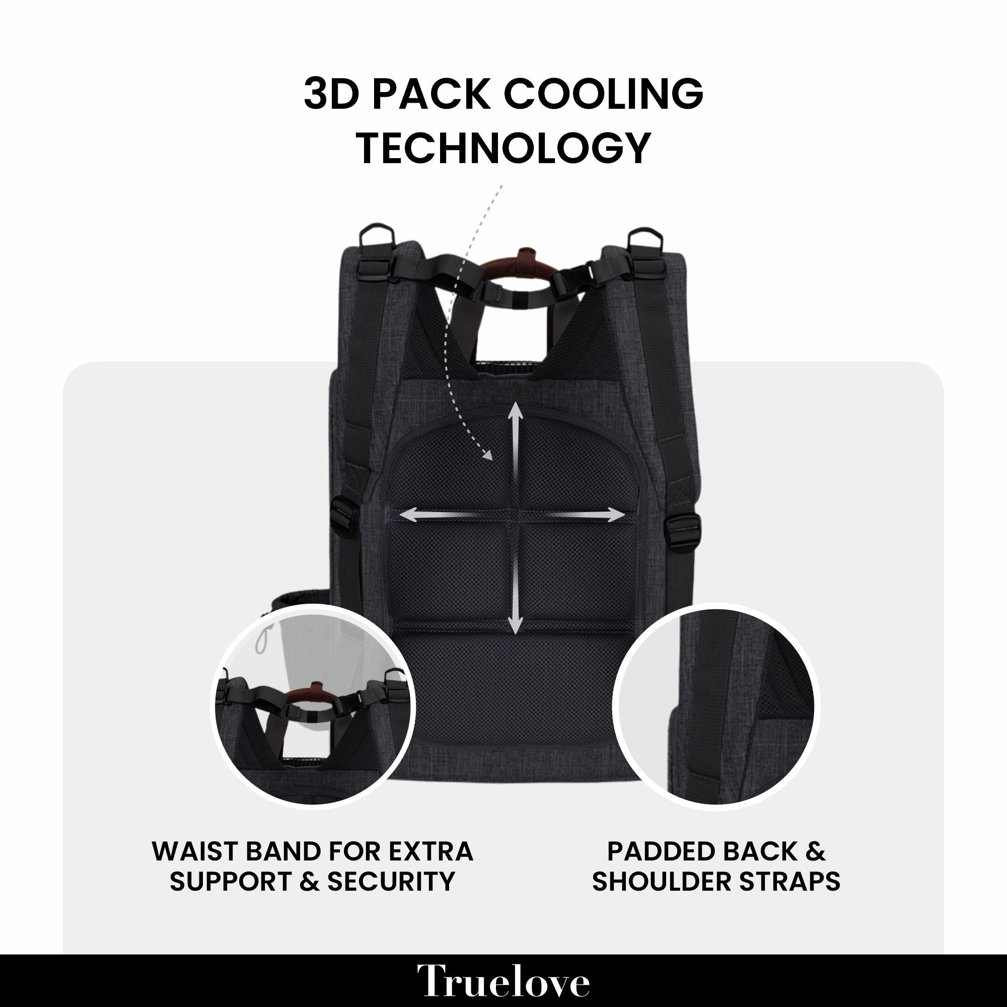 Truelove Airflow Premium Backpack Carrier for Dogs & Cats (Wistful Mauve) Both-Bedding, Mats & Travel Supplies Truelove