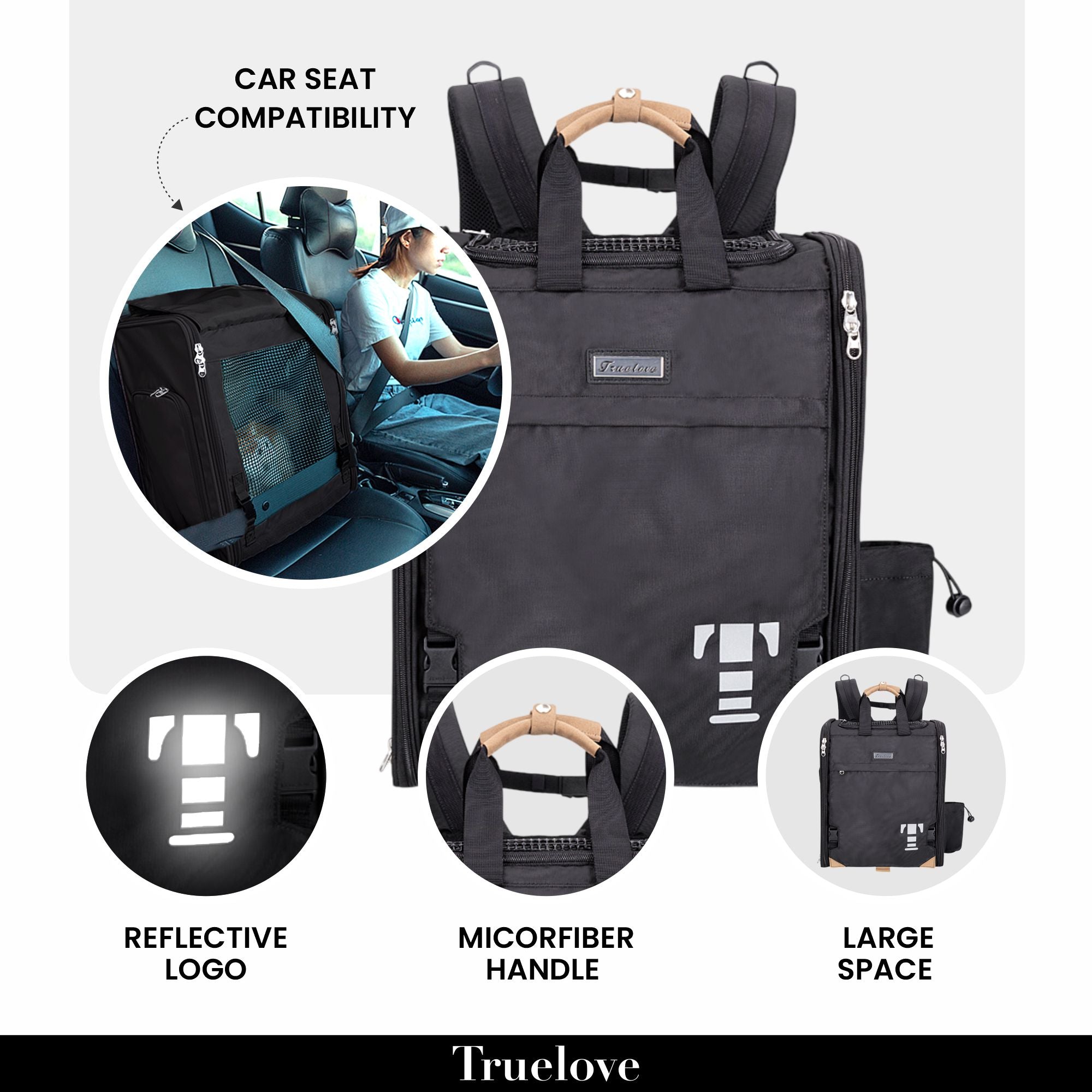 Truelove Airflow Premium Backpack Carrier for Dogs & Cats (Wistful Mauve) Both-Bedding, Mats & Travel Supplies Truelove