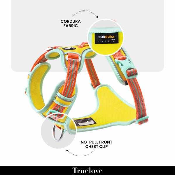 Truelove No Pull Cordura Harness for Dogs (Blazing Yellow)