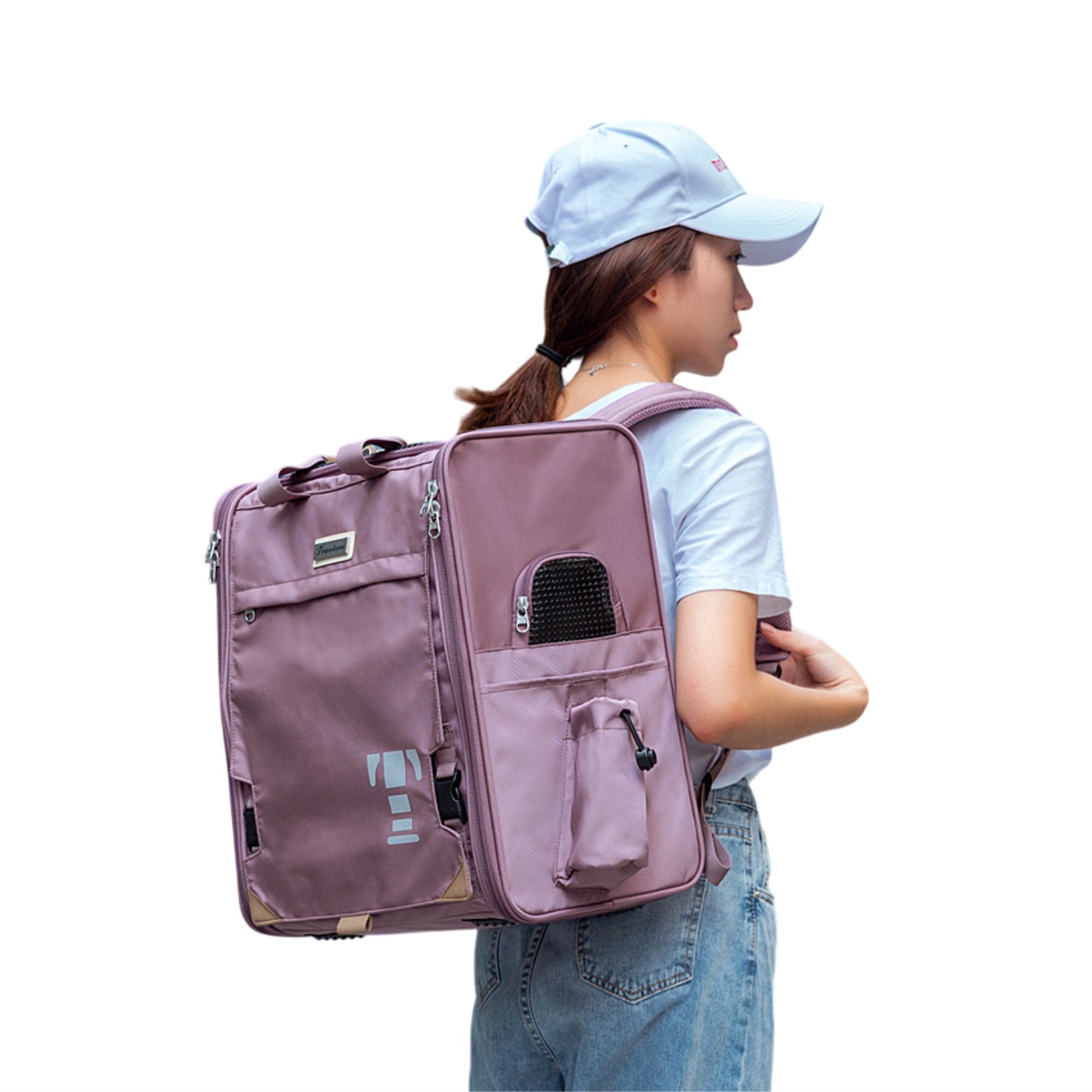 Truelove Airflow Premium Backpack Carrier for Dogs & Cats (Wistful Mauve) Both-Bedding, Mats & Travel Supplies Truelove L