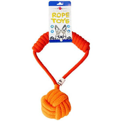 Pawsindia Tug of War Rope Toy for Dogs (Orange)