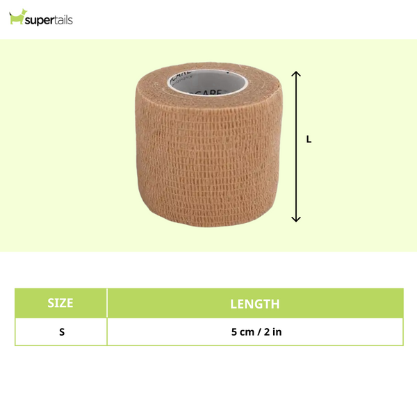 Talking Dog Club Self Adhesive Paws Wraps for Dogs (Beige)