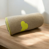 Talking Dog Club Bone Print Viscose Blanket For Dogs (Ivory and Green) Both-Bedding, Mats & Travel Supplies Talking Dog Club Dropship