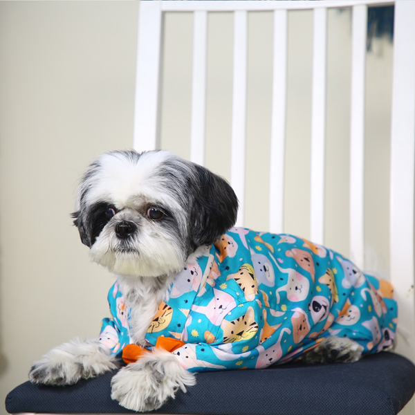 Dogobow Animal Print Shirt for Dogs (Teal)