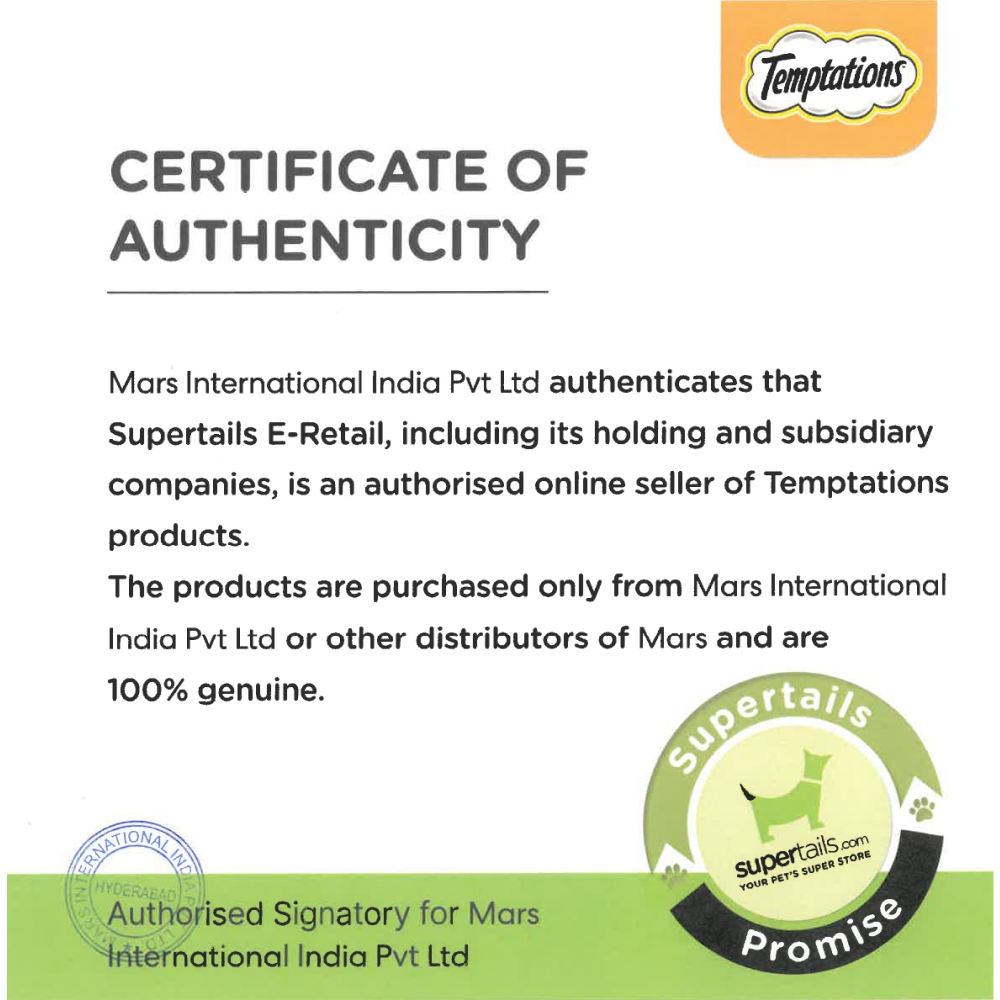 Temptations Tasty Chicken Flavour and Tempting Tuna Flavor Cat Treats with Skyec Skyworm Cat Deworming Tablet Combo Exclusive Combo Exclusive Combo