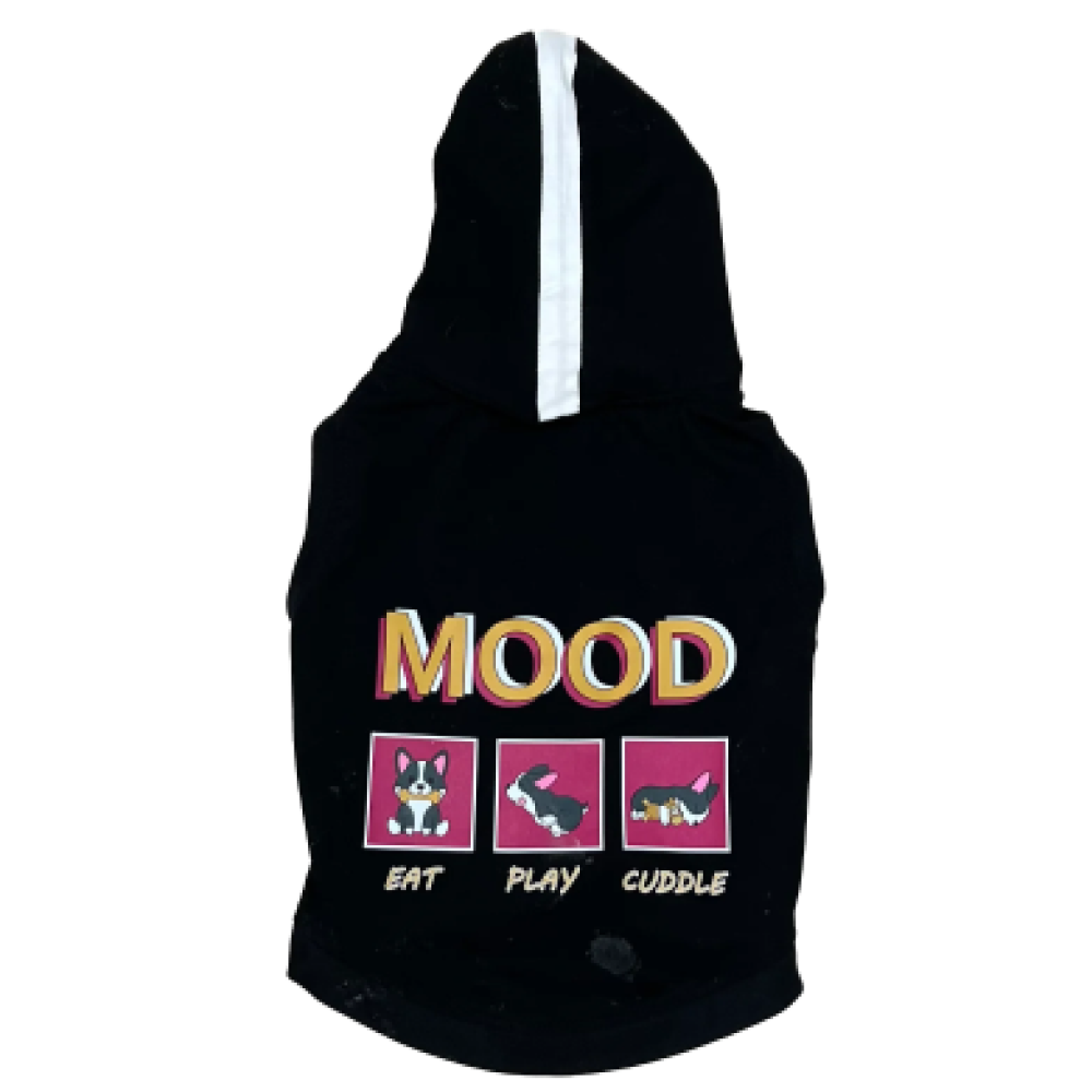 The Papaw Cartel Everyday Mood Hoodie Tshirt for Dogs (Black) Dogs-Clothing & Accessories The Papaw Cartel Dropship