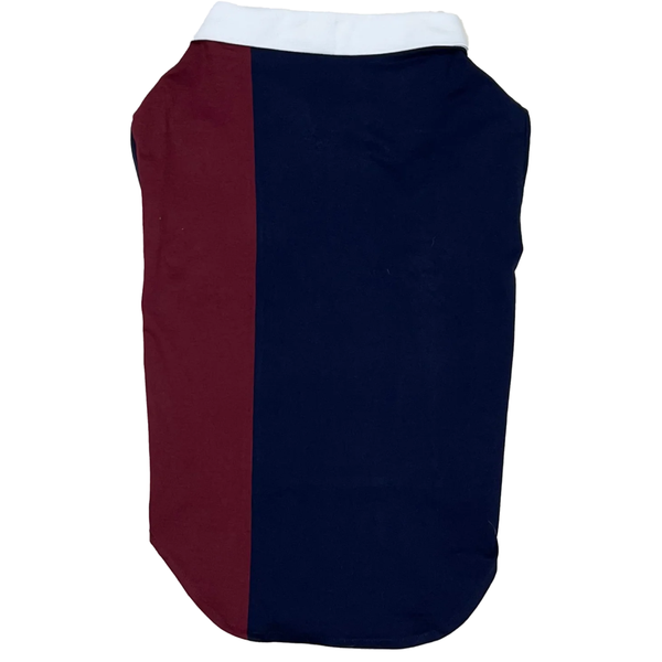 The Papaw Cartel Multi Color Golf Polo Tshirt for Dogs (Blue/Maroon)