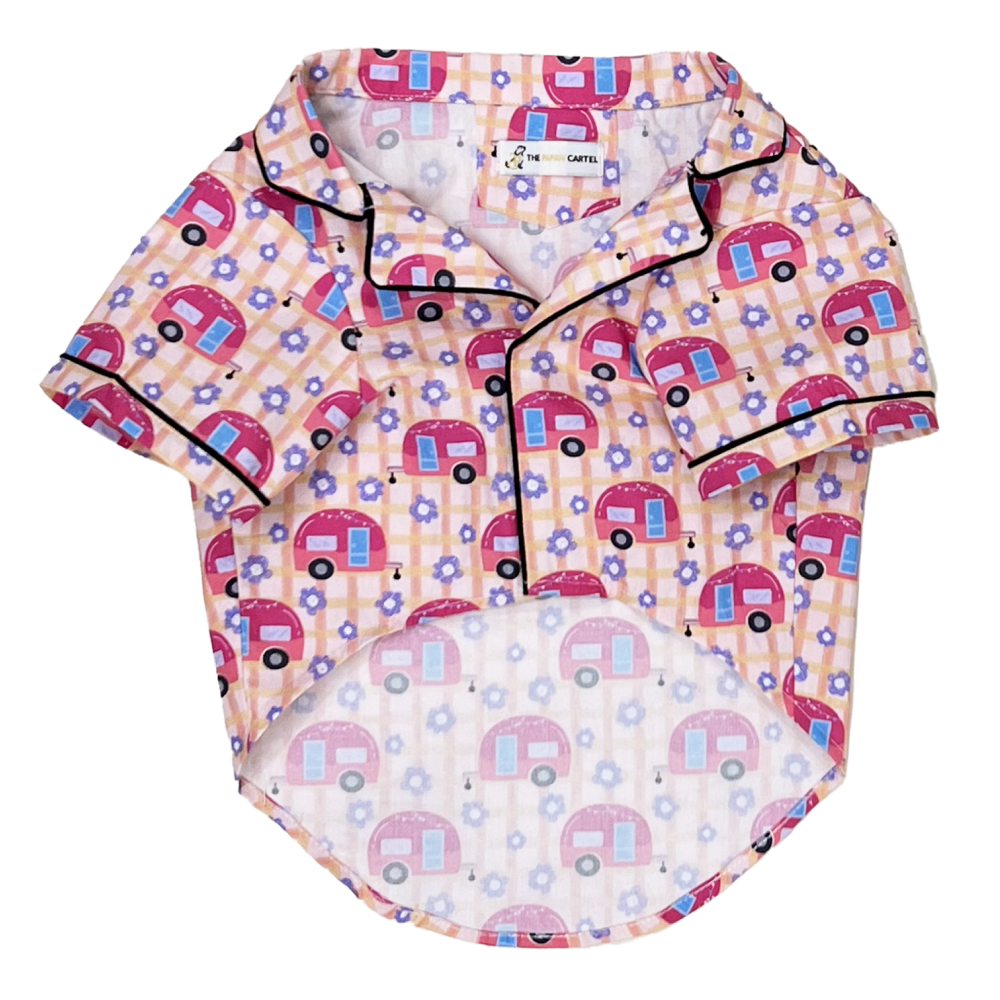 The Papaw Cartel Caravan Shirt for Dogs (Peach and Orange)