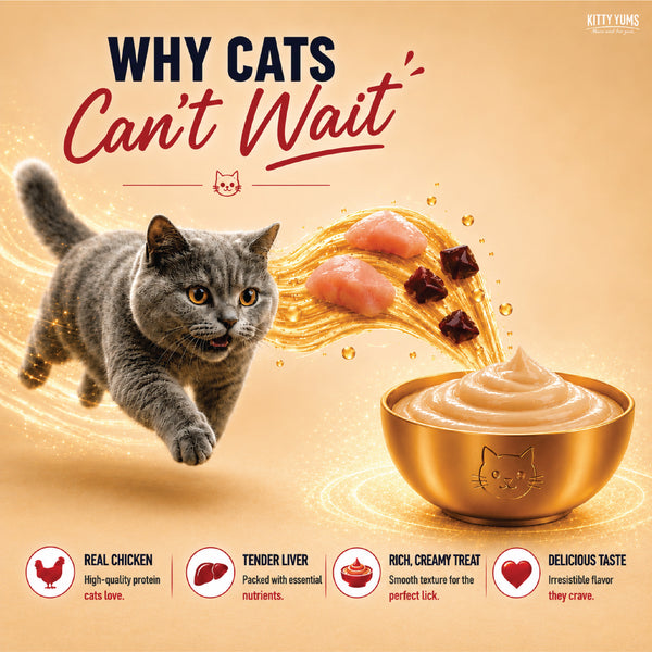 Kitty Yums Lickable Crab & Chicken Creamy Cat Treat