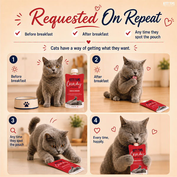 Kitty Yums Lickable Crab & Chicken Creamy Cat Treat
