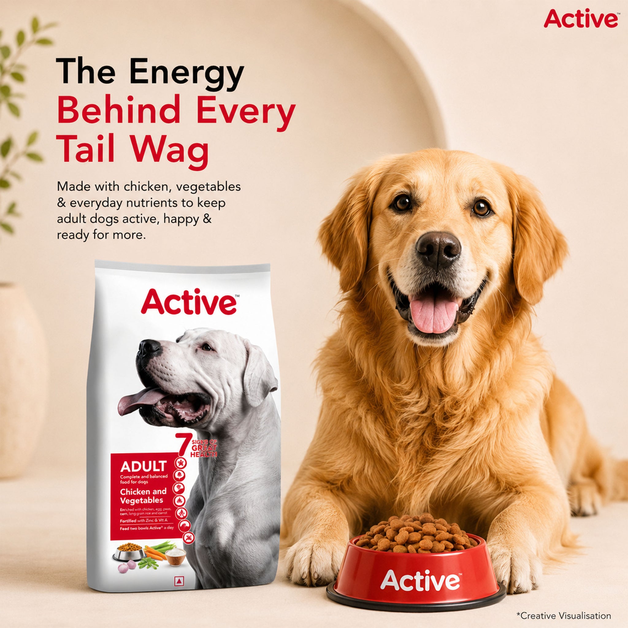Active Chicken and Vegetables Adult Dog Dry Food (Buy 1 Get 1) Dogs- Dry Food Active