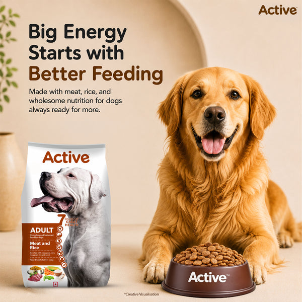 Active Meat and Rice Adult Dog Dry Food (Buy 1 Get 1)