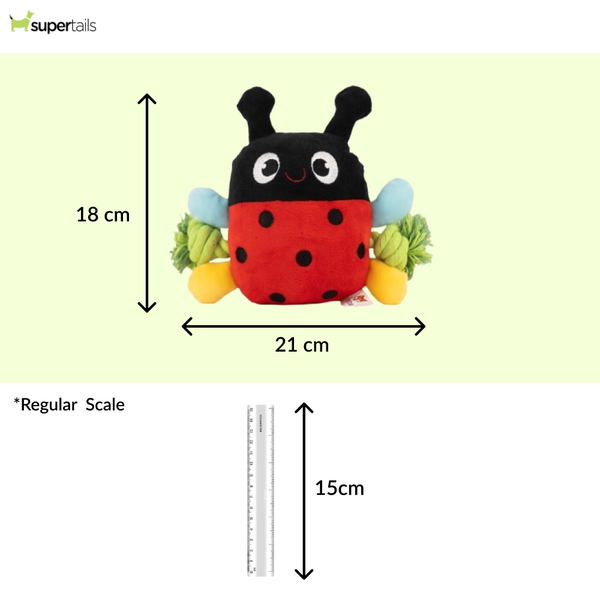 Barkbutler x Fofos Garden Ladybug Plush Toy for Dogs