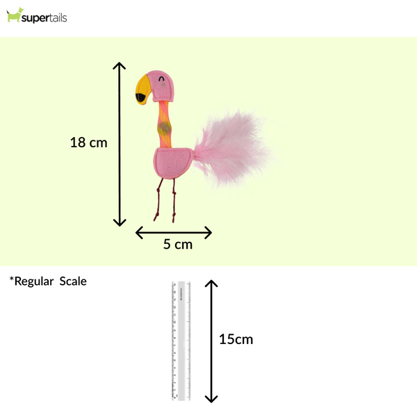 Barkbutler x Fofos Flamingo Flick Tube Catnip Toy for Cats