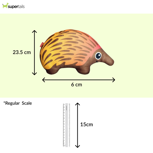 Red Dingo Durables Echidna Fetch Toy For Dogs (Brown)