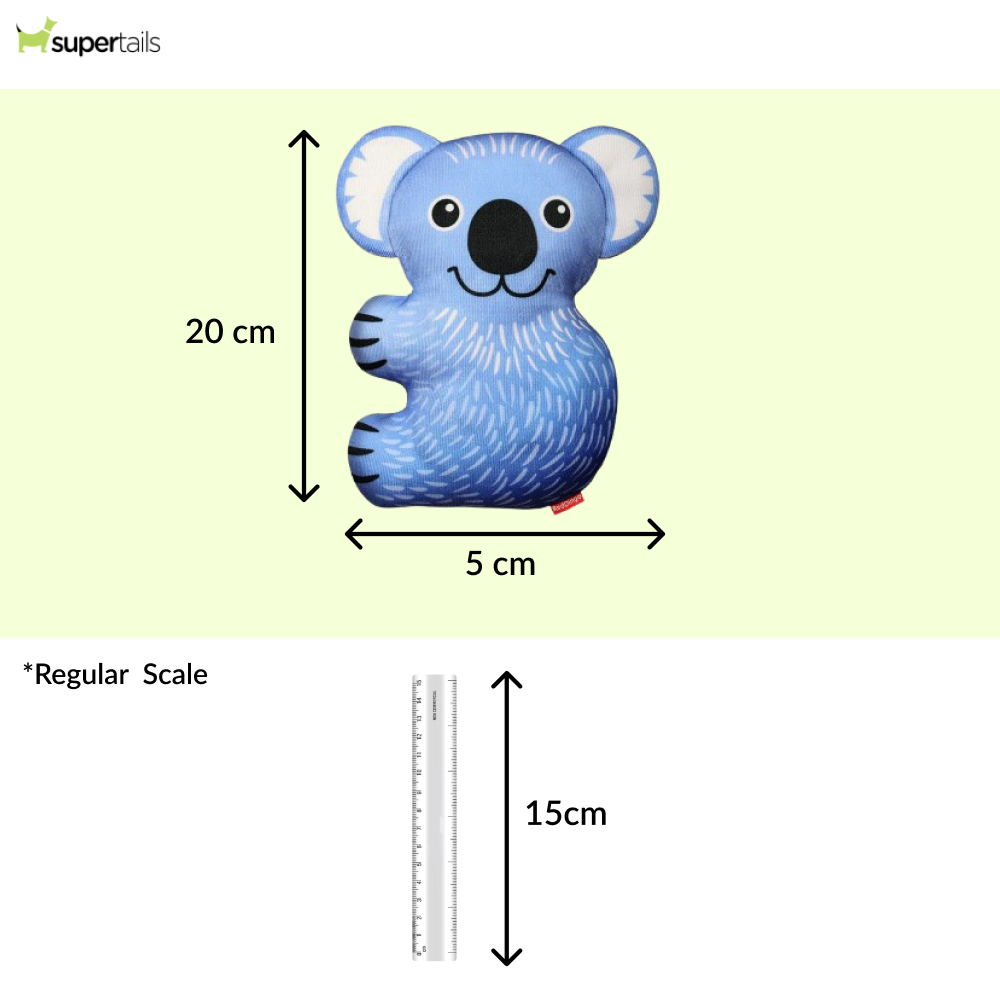 Red Dingo Durables Koala Fetch Toy For Dogs (Grey)