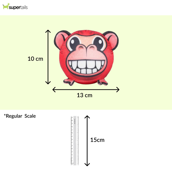 Red Dingo Durables Monkey Ball Toy For Dogs (Red)