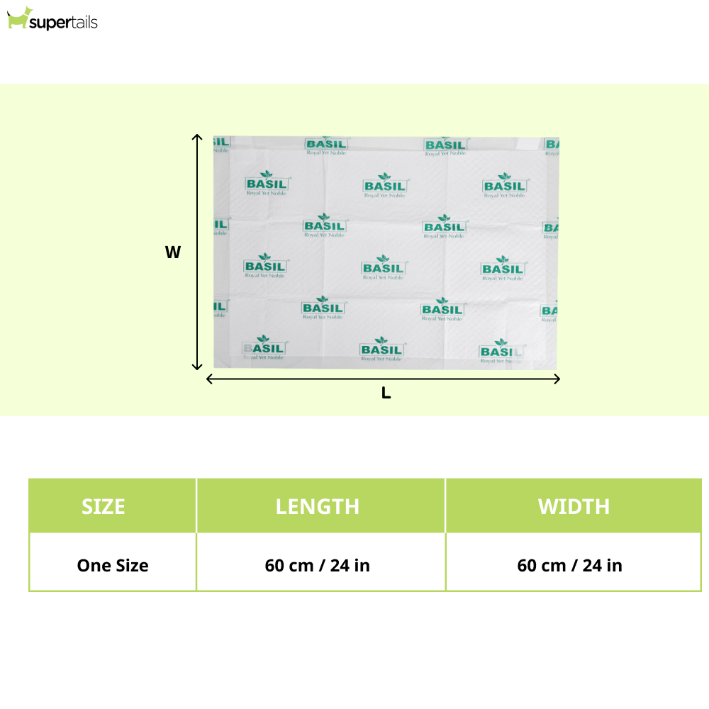 Basil Puppy Training Pads (60x60cm) Dogs-Health & Wellness Basil