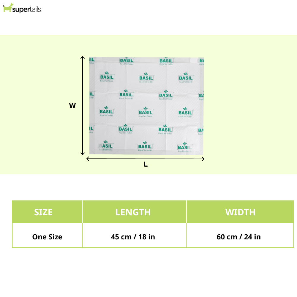 Basil Training Pads for Puppies (60x45cm) Dogs-Health & Wellness Basil