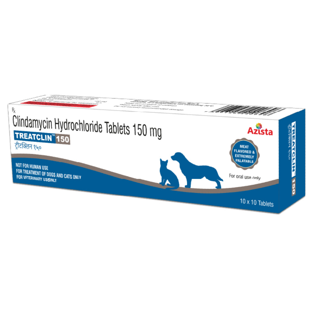 Azista Treatclin 150mg Tablets (Clindamycin) for Dogs & Cats | Supertails