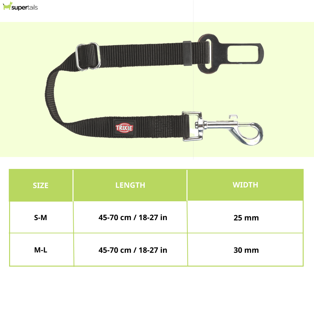 Trixie Seatbelt Car Harnesses for Dogs and Cats (Black) Both-Collar, Leashes, harnesses Trixie